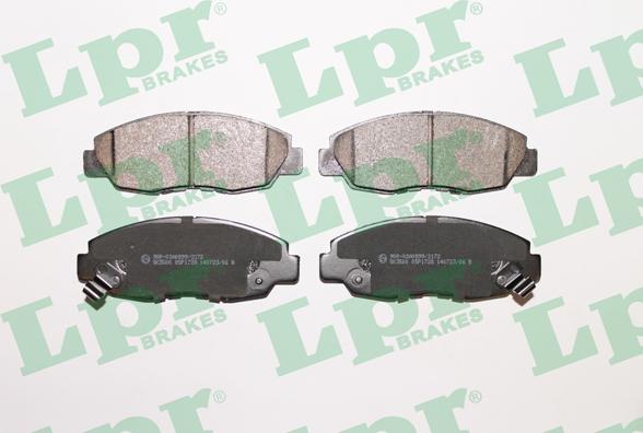 LPR 05P1728 - Brake Pad Set, disc brake www.autospares.lv