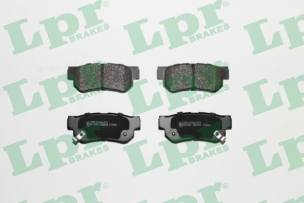 LPR 05P848 - Тормозные колодки, дисковые, комплект www.autospares.lv