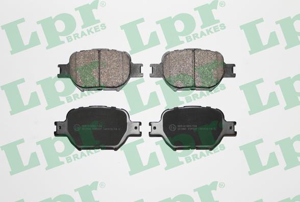 LPR 05P837 - Тормозные колодки, дисковые, комплект www.autospares.lv