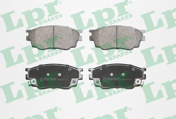 LPR 05P877 - Тормозные колодки, дисковые, комплект www.autospares.lv