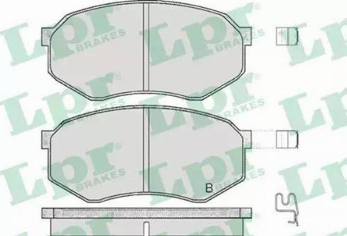 LPR 05P374 - Тормозные колодки, дисковые, комплект www.autospares.lv