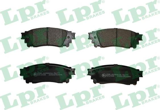 LPR 05P2094 - Bremžu uzliku kompl., Disku bremzes www.autospares.lv