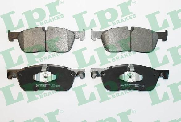 LPR 05P2095 - Brake Pad Set, disc brake www.autospares.lv