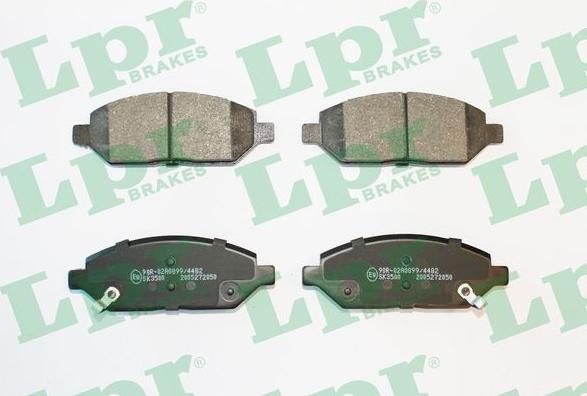 LPR 05P2050 - Тормозные колодки, дисковые, комплект www.autospares.lv