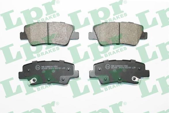 LPR 05P2181 - Тормозные колодки, дисковые, комплект www.autospares.lv