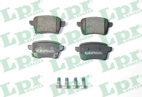 LPR 05P2343 - Bremžu uzliku kompl., Disku bremzes www.autospares.lv