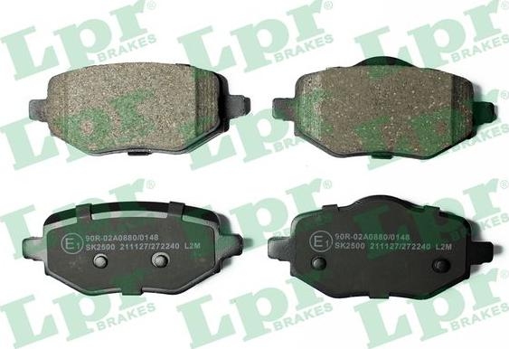 LPR 05P2240 - Brake Pad Set, disc brake www.autospares.lv