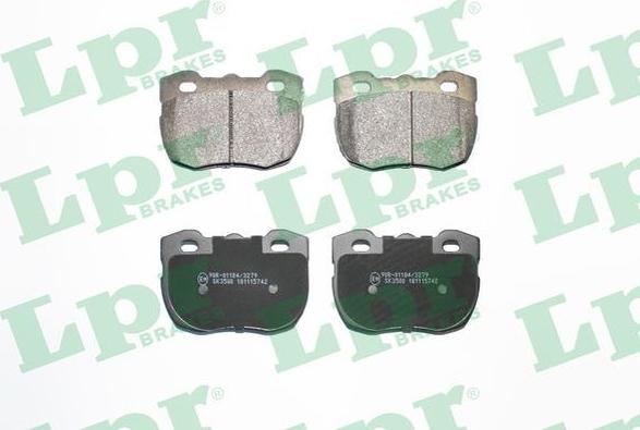 LPR 05P742 - Тормозные колодки, дисковые, комплект www.autospares.lv