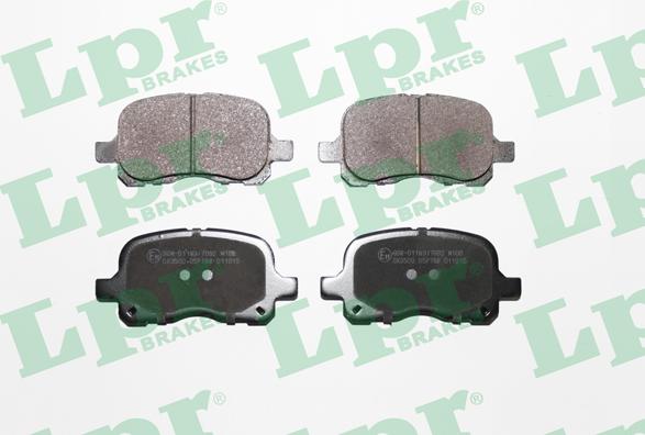 LPR 05P768 - Тормозные колодки, дисковые, комплект www.autospares.lv