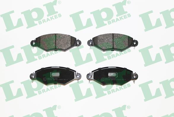 LPR 05P708 - Тормозные колодки, дисковые, комплект www.autospares.lv