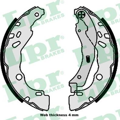 LPR 01109 - Brake Shoe Set www.autospares.lv