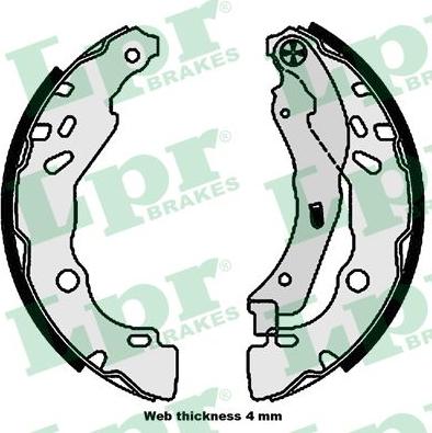 LPR 01111 - Brake Shoe Set www.autospares.lv