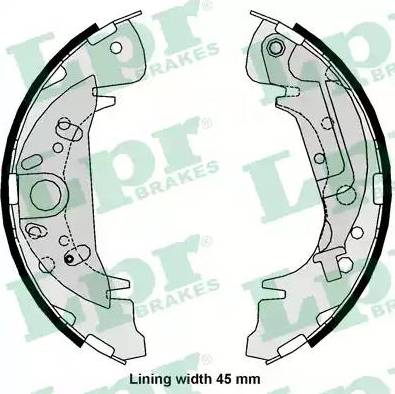 LPR 08025 - Brake Shoe Set www.autospares.lv