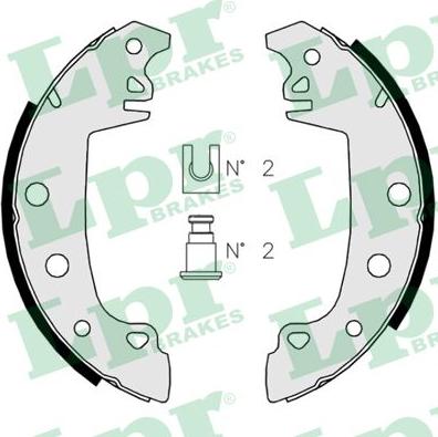 LPR 02850 - Brake Shoe Set www.autospares.lv