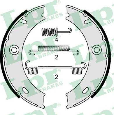 LPR 07969 - Brake Shoe Set, parking brake www.autospares.lv