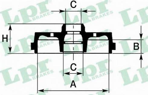 LPR 7D0427C - Bremžu trumulis www.autospares.lv