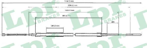 LPR C0955B - Trose, Stāvbremžu sistēma www.autospares.lv