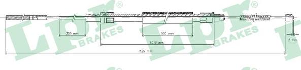 LPR C0960B - Trose, Stāvbremžu sistēma www.autospares.lv