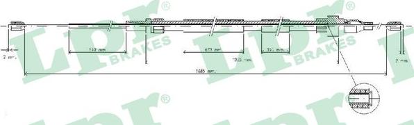 LPR C0936B - Trose, Stāvbremžu sistēma www.autospares.lv