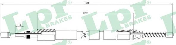 LPR C0974B - Trose, Stāvbremžu sistēma www.autospares.lv