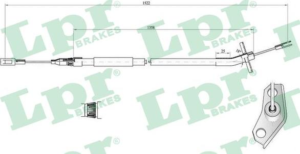 LPR C0445B - Trose, Stāvbremžu sistēma www.autospares.lv