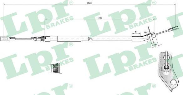 LPR C0446B - Trose, Stāvbremžu sistēma www.autospares.lv