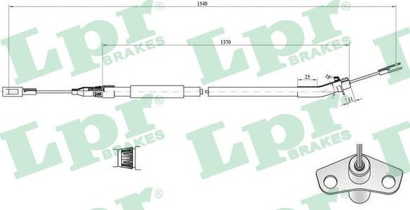 LPR C0442B - Trose, Stāvbremžu sistēma www.autospares.lv