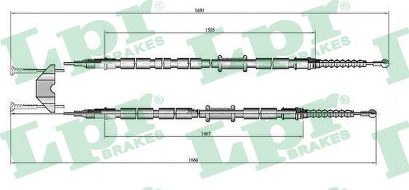 LPR C0538B - Trose, Stāvbremžu sistēma www.autospares.lv