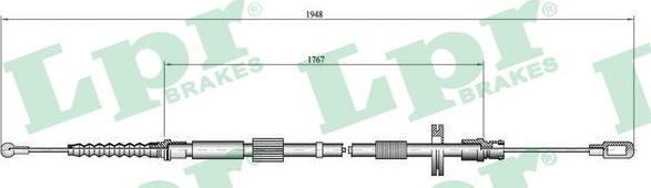 LPR C0050B - Trose, Stāvbremžu sistēma www.autospares.lv