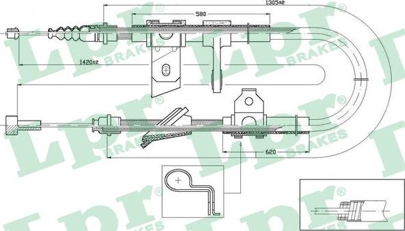 LPR C0021B - Trose, Stāvbremžu sistēma www.autospares.lv