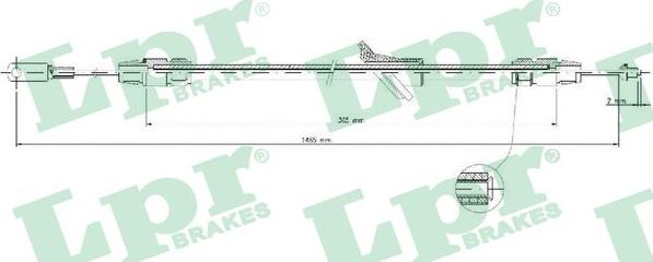 LPR C0140B - Cable, parking brake www.autospares.lv