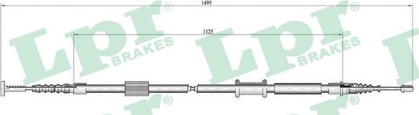 LPR C0157B - Trose, Stāvbremžu sistēma www.autospares.lv