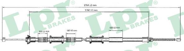 LPR C0166B - Trose, Stāvbremžu sistēma www.autospares.lv