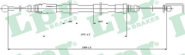 LPR C0129B - Trose, Stāvbremžu sistēma www.autospares.lv