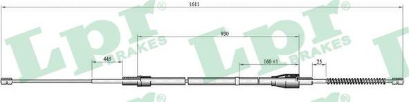 LPR C0809B - Trose, Stāvbremžu sistēma www.autospares.lv