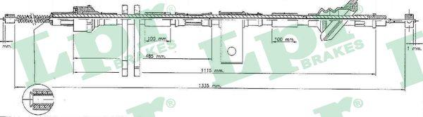 LPR C0834B - Trose, Stāvbremžu sistēma autospares.lv