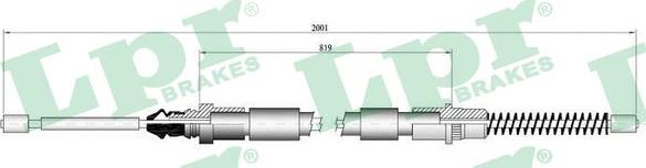 LPR C0836B - Trose, Stāvbremžu sistēma www.autospares.lv