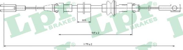 LPR C0368B - Trose, Stāvbremžu sistēma www.autospares.lv