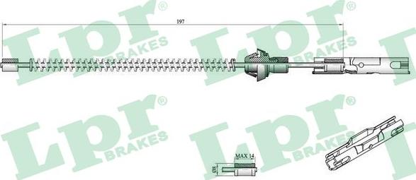 LPR C0250B - Trose, Stāvbremžu sistēma www.autospares.lv