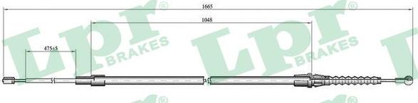 LPR C1444B - Trose, Stāvbremžu sistēma www.autospares.lv