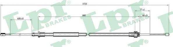 LPR C1666B - Trose, Stāvbremžu sistēma www.autospares.lv