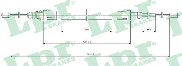 LPR C1685B - Trose, Stāvbremžu sistēma www.autospares.lv