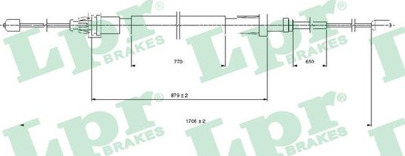 LPR C1686B - Trose, Stāvbremžu sistēma www.autospares.lv