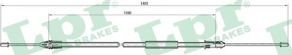 LPR C1002B - Тросик, cтояночный тормоз www.autospares.lv