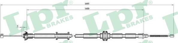 LPR C1011B - Trose, Stāvbremžu sistēma www.autospares.lv