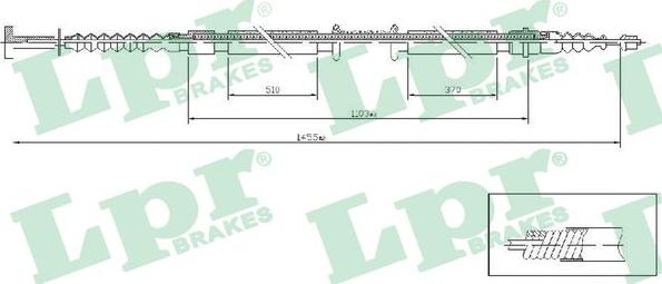 LPR C1238B - Trose, Stāvbremžu sistēma www.autospares.lv