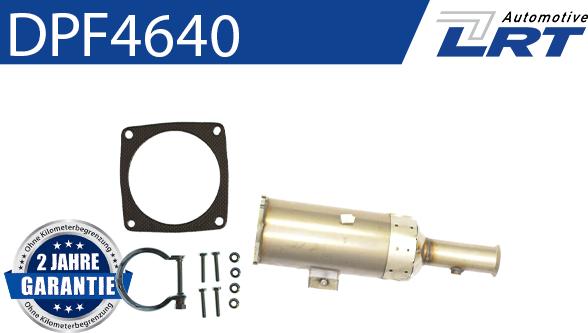 LRT DPF4640 - Nosēdumu / Daļiņu filtrs, Izplūdes gāzu sistēma www.autospares.lv