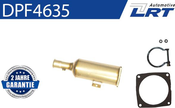 LRT DPF4635 - Nosēdumu / Daļiņu filtrs, Izplūdes gāzu sistēma www.autospares.lv