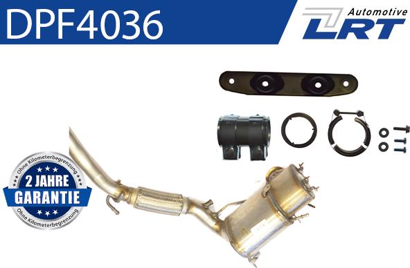 LRT DPF4036 - Сажевый / частичный фильтр, система выхлопа ОГ www.autospares.lv