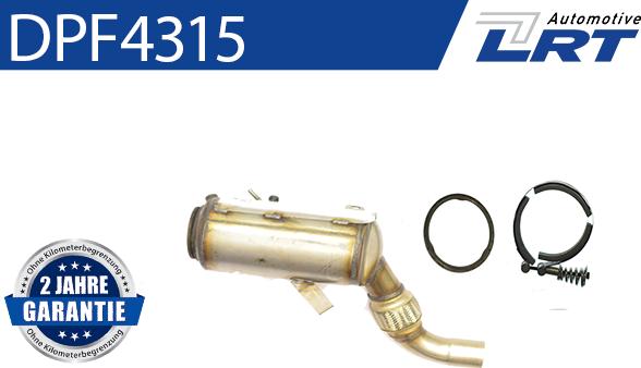 LRT DPF4315 - Сажевый / частичный фильтр, система выхлопа ОГ www.autospares.lv